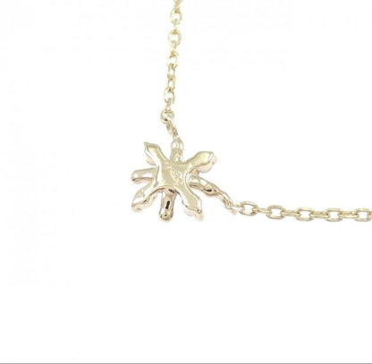 Agat diamond necklace featuring a 0.03CT snowflake pendant with a 6.5x6.7 mm size on a slim chain