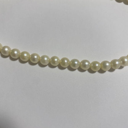 New unset Akoya pearl necklace with approximately 6mm pearls and 38cm full length chain
