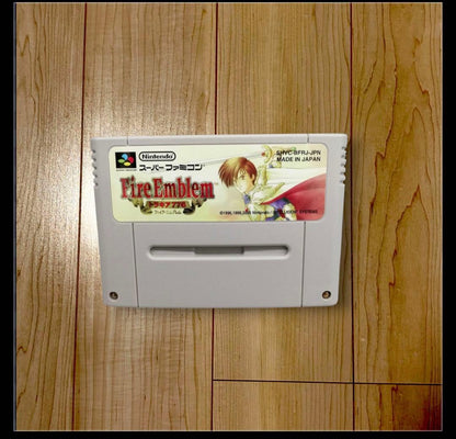 Fire Emblem Thracia 776 game cartridge box for SNES with artwork and logo