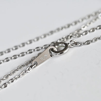Aurora Hanadama Mikimoto Akoya round pearl pendant necklace in silver with 44.5 cm chain length