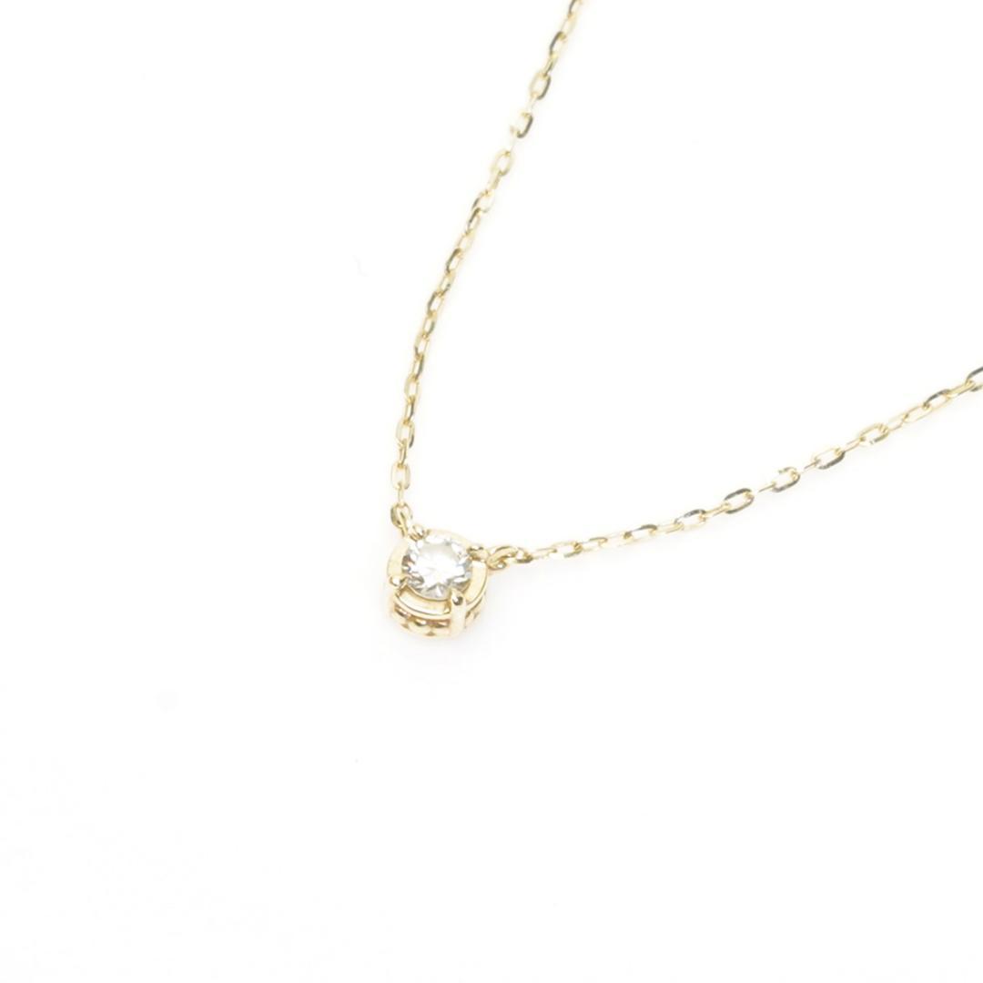 Agat K10 1P Diamond Necklace with 0.03ct diamond, 0.3cm top size, and 39.5cm chain in gold