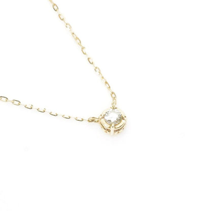 Agat K10 1P Diamond Necklace with 0.03ct diamond, 0.3cm top size, and 39.5cm chain in gold