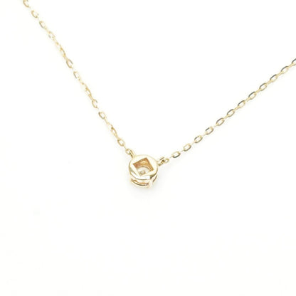 Agat K10 1P Diamond Necklace with 0.03ct diamond, 0.3cm top size, and 39.5cm chain in gold