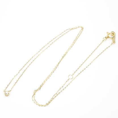 Agat K10 1P Diamond Necklace with 0.03ct diamond, 0.3cm top size, and 39.5cm chain in gold