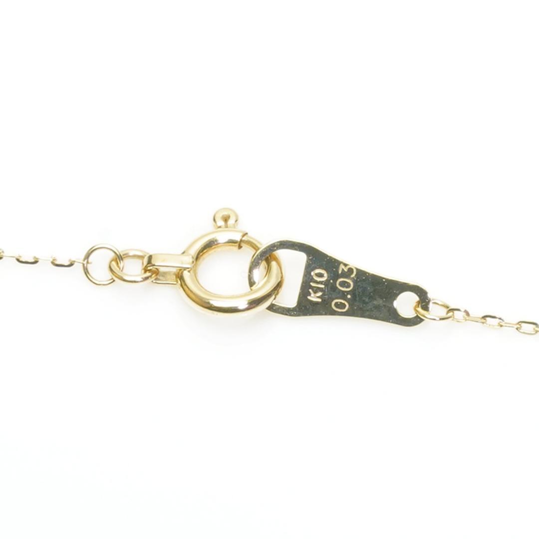 Agat K10 1P Diamond Necklace with 0.03ct diamond, 0.3cm top size, and 39.5cm chain in gold