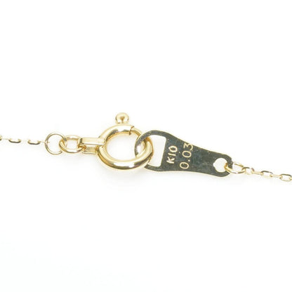 Agat K10 1P Diamond Necklace with 0.03ct diamond, 0.3cm top size, and 39.5cm chain in gold