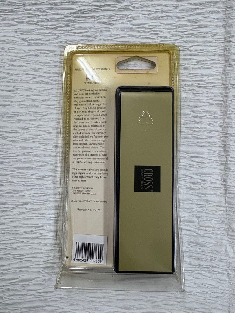 USA made Cross Cross LUSTROUS CHROME ballpoint pen with black ink in unopened blister pack