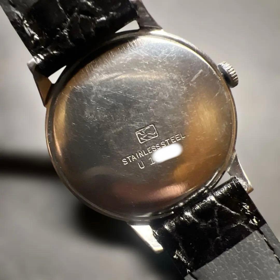 SEIKO 1950s Red Mechanical 15J Manual Wind S Mark Men's Watch — Japanese