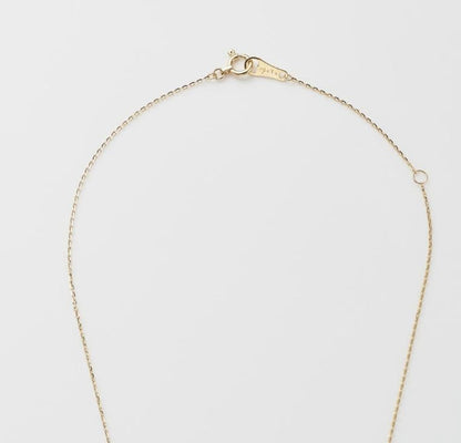 Agat K10 Opal Necklace featuring a 0.6 x 0.4 cm opal pendant on a 40 cm adjustable gold chain