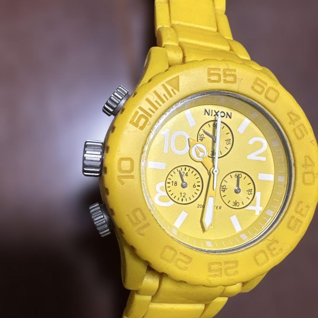 NIXON Chronograph Yellow Quartz Men's Watch — Japanese