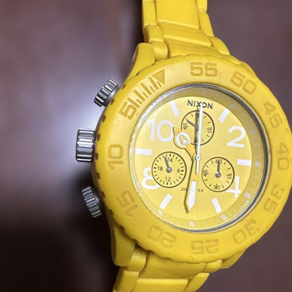 NIXON Chronograph Yellow Quartz Men's Watch — Japanese
