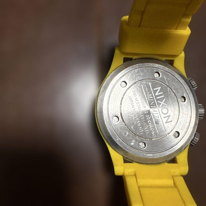 NIXON Chronograph Yellow Quartz Men's Watch — Japanese