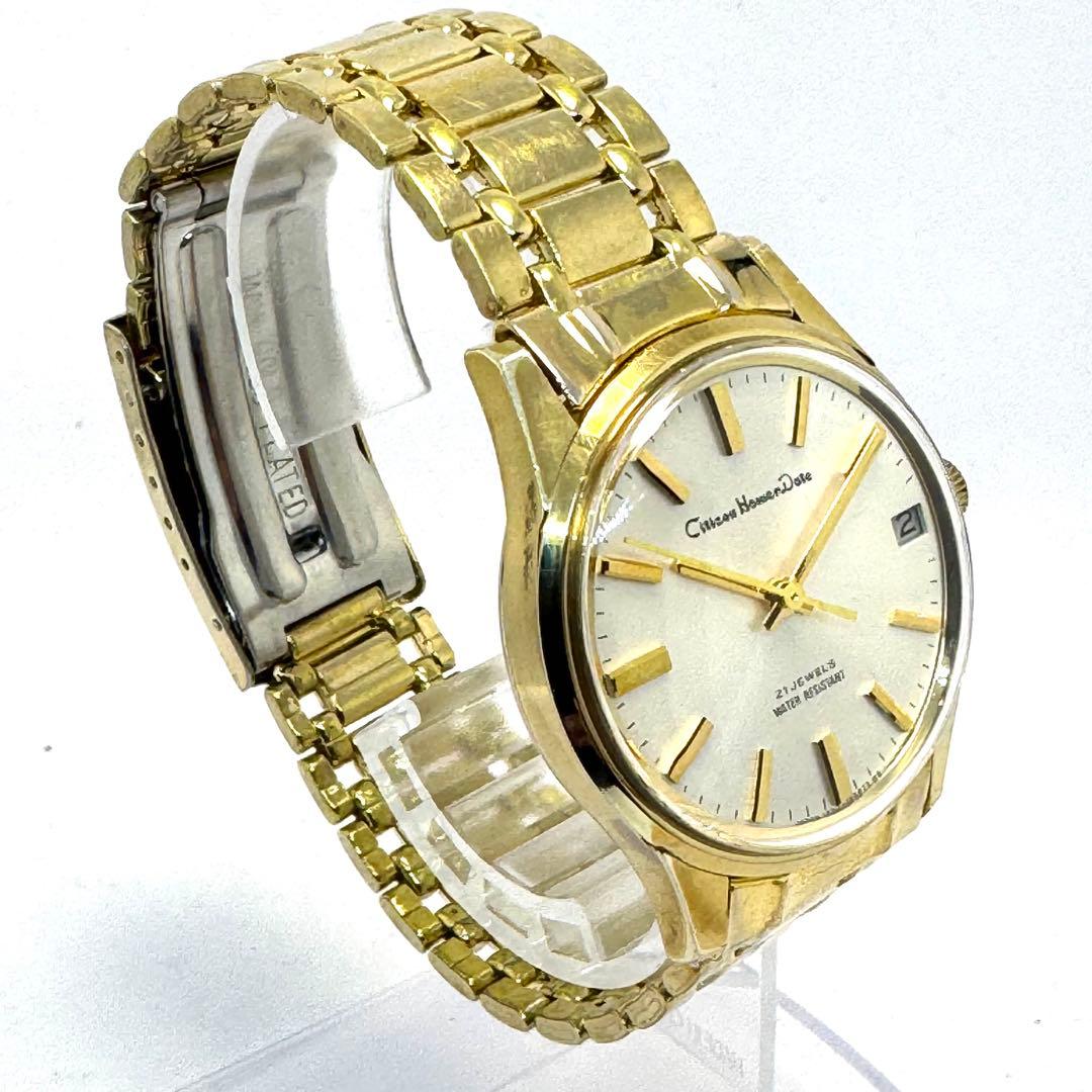 Citizen Homer Date 21 Jewels Hand-wound Manual Men's Watch — Japanese