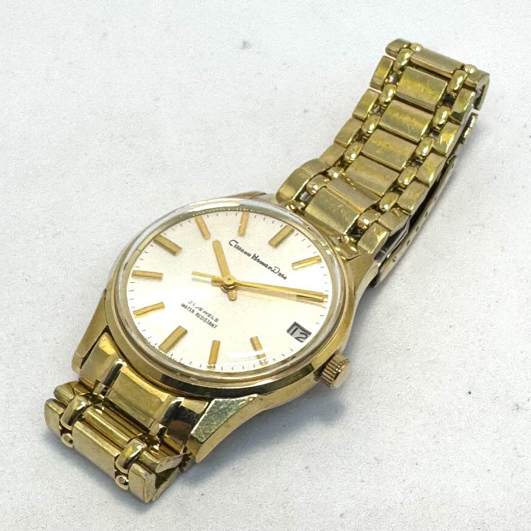 Citizen Homer Date 21 Jewels Hand-wound Manual Men's Watch — Japanese