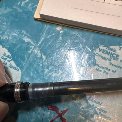 Pilot Super 200 fountain pen with 14k gold tip and Mitsubishi engraving on body including ink cartridge