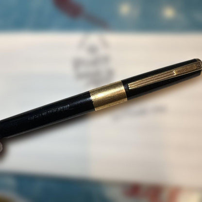 Pilot Super 200 fountain pen with 14k gold tip and Mitsubishi engraving on body including ink cartridge