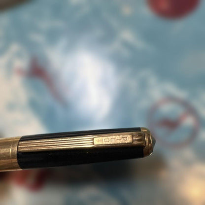 Pilot Super 200 fountain pen with 14k gold tip and Mitsubishi engraving on body including ink cartridge