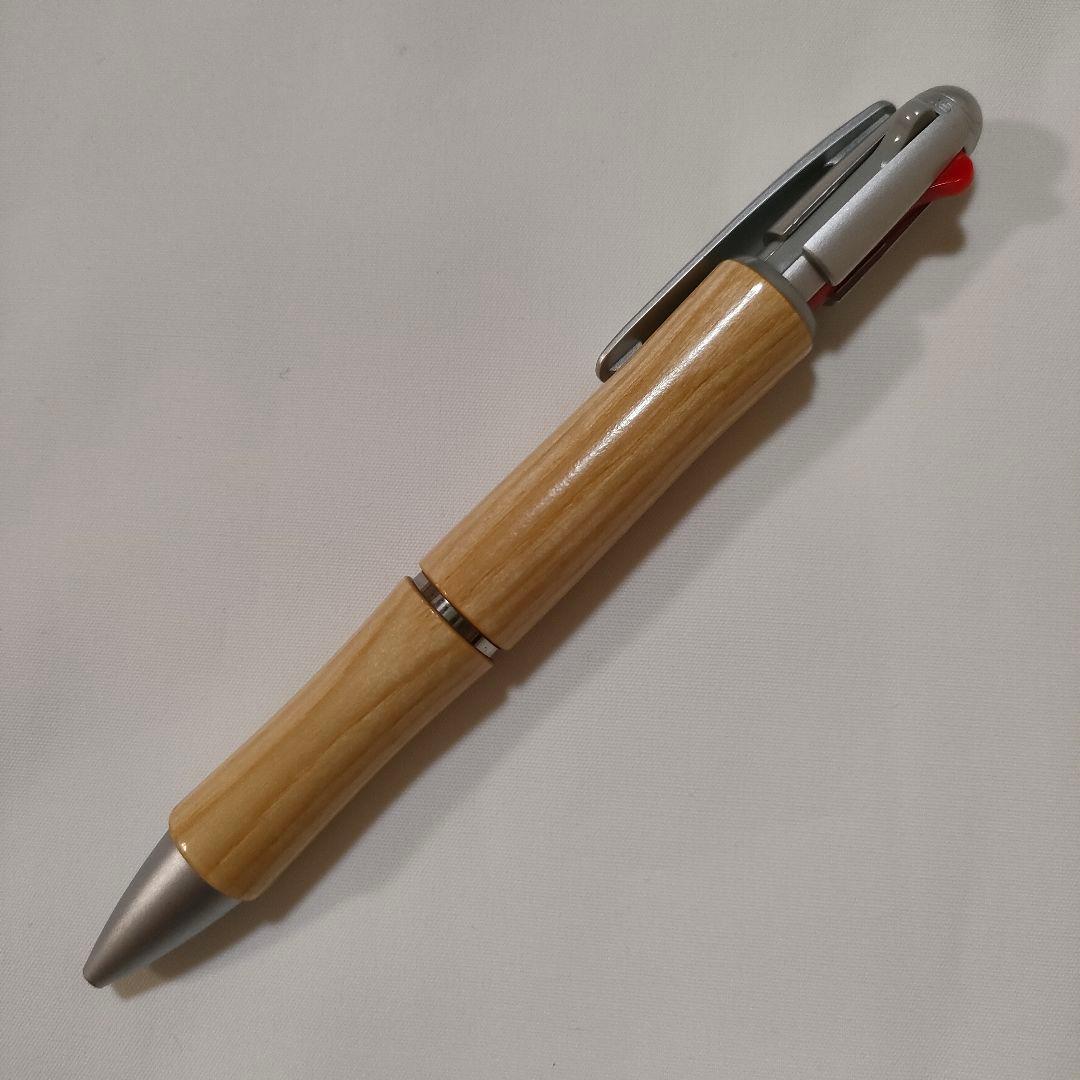 PILOT Just Meet multi-function pen with red and black ballpoint pens and 0.5mm mechanical pencil wooden body