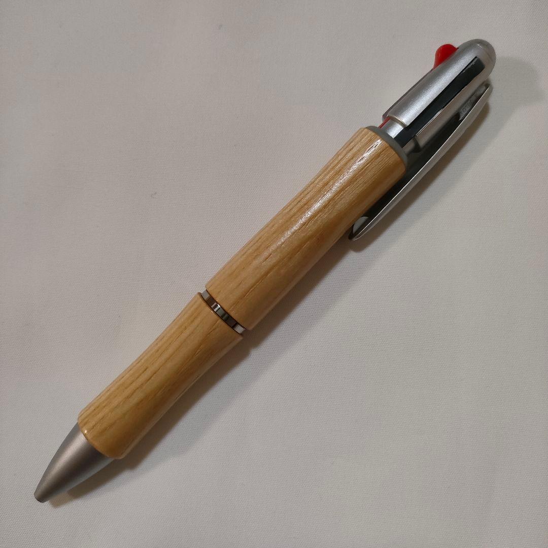 PILOT Just Meet multi-function pen with red and black ballpoint pens and 0.5mm mechanical pencil wooden body