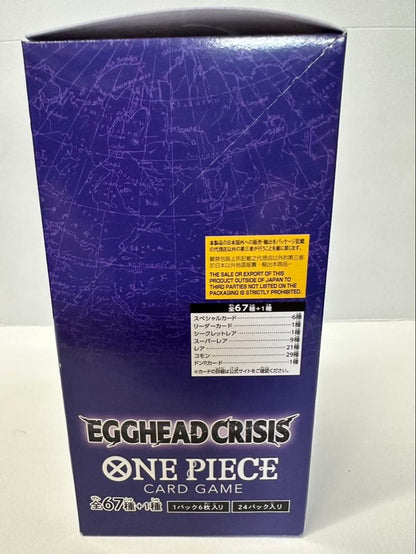 One Piece One Piece Card Game Tape Attached Egghead Crisis Box — EB-04 — Japanese