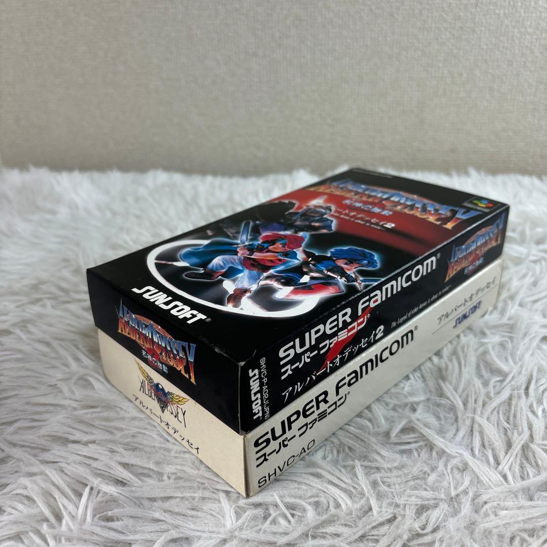 Used SNES cartridge of Albert Odyssey 2 Satan's Birth for Super Nintendo with original label