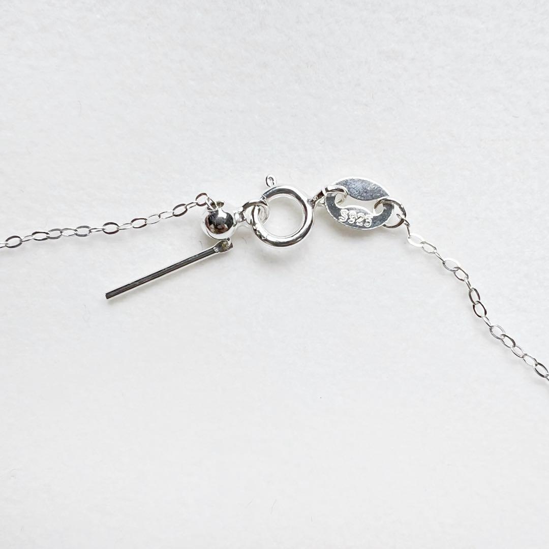 Nagasaki Goto Islands Akoya pearl necklace with 6.8mm uncolored white round pearls on silver S925 chain