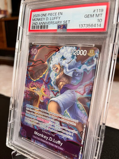 PSA 10 One Piece Monkey D. Luffy SEC — OP05-119 — English