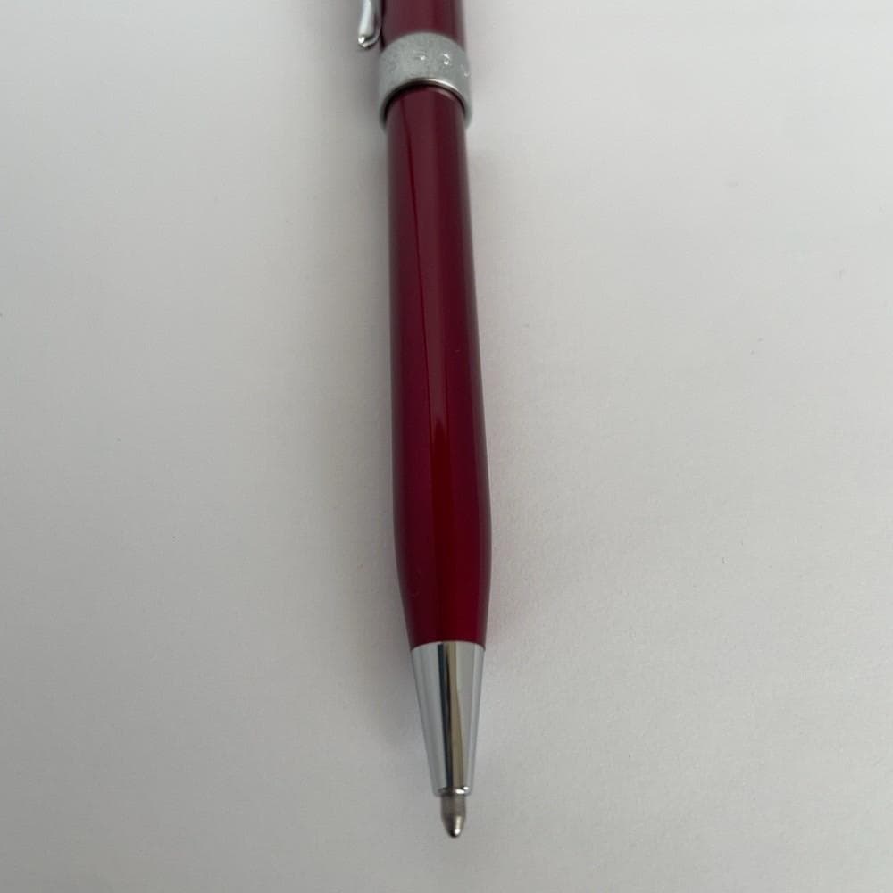 CROSS Sentiment ballpoint pen in scarlet red with heart charm and gold plated fittings