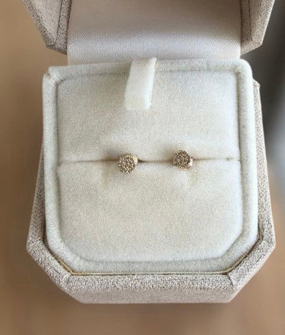 Agat diamond necklace and matching earrings set made of K10 material in used condition with simple packaging