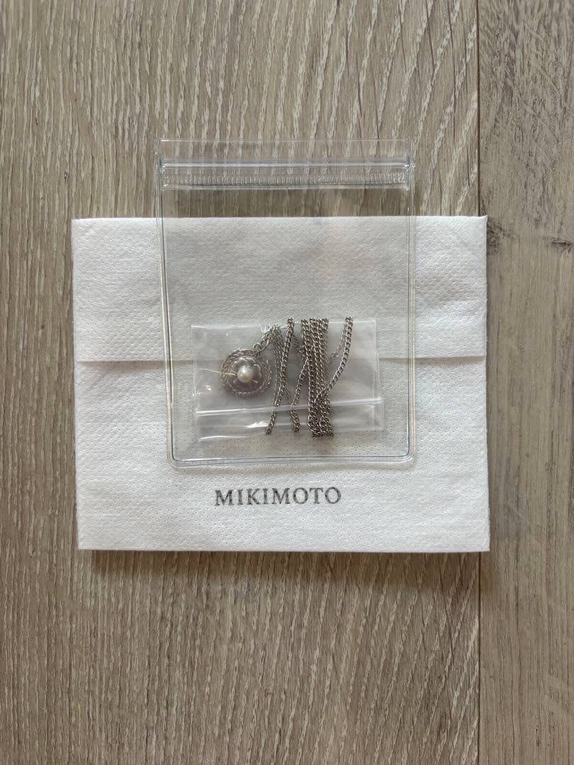 Mikimoto SV Baby Pearl Silver Necklace with a 40cm silver chain and 1.3cm pearl pendant