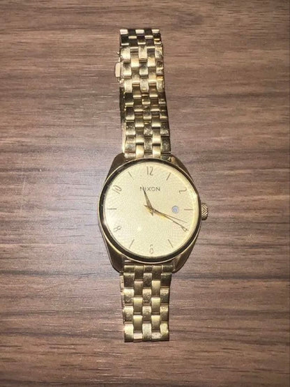 NIXON Gold Analog Men's Watch — Japanese