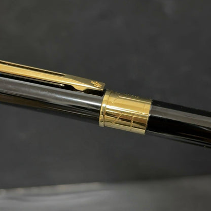 Waterman Perspective Collection black rollerball pen with cap in used condition
