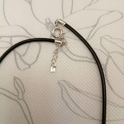 MIKIMOTO crescent moon pearl pendant necklace in sterling silver with removable choker and spring ring clasp