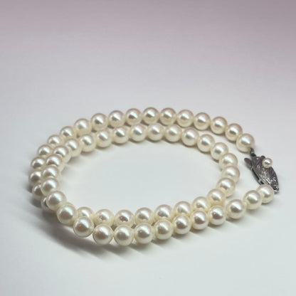 Tasaki SV Necklace featuring 6.0-6.5mm pearls with a total length of about 36cm