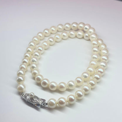 Tasaki SV Necklace featuring 6.0-6.5mm pearls with a total length of about 36cm