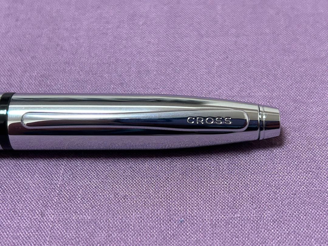 New Cross ballpoint pen with twist mechanism and black ink on white background