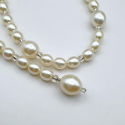 Mikimoto Pearl Island Necklace with 5.0-7.4mm pearls, 58cm length, displayed on a white background