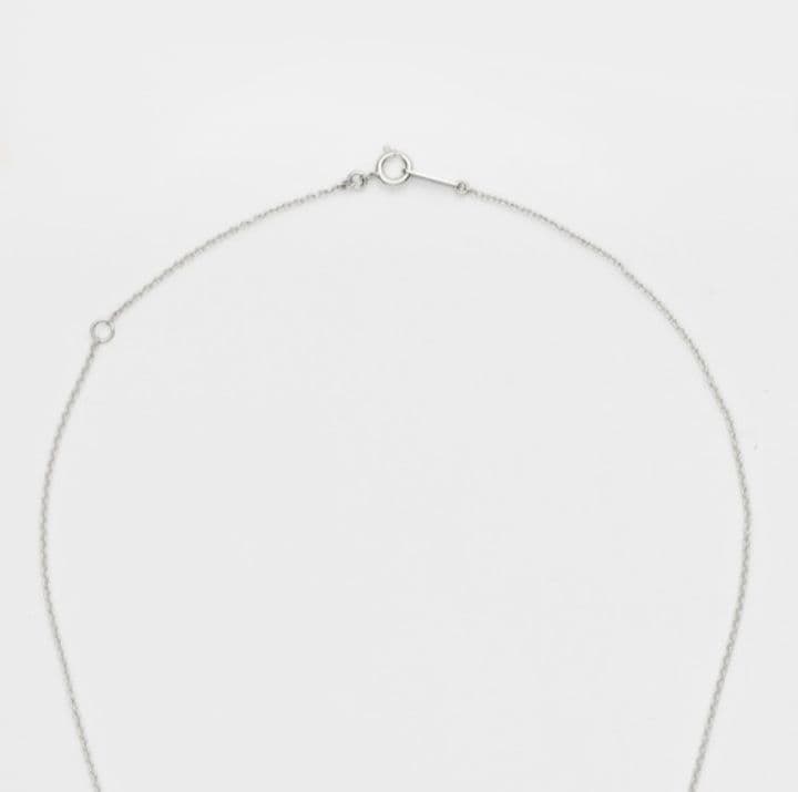 Agete silver Y-shaped long necklace with adjustable 55cm chain and removable 8.2cm drop pendant