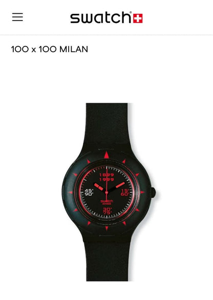 swatch ACMilan 100th Anniversary Digital Men's — Japanese