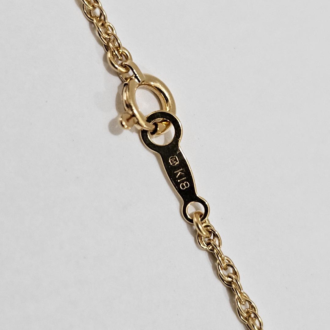 1907 Mikimoto yellow gold pearl necklace 38cm length with 7.1mm pearls