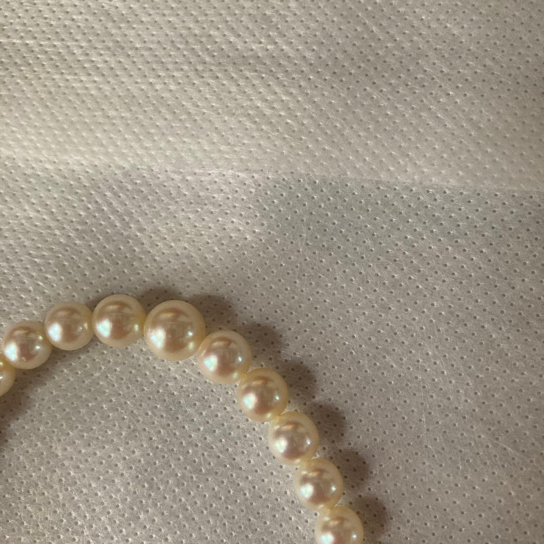 Kimono Sale Micro Motomoto Gradient pearl necklace with 79 white pearls on silver 925 chain, 45 cm length