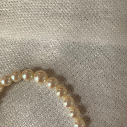 Kimono Sale Micro Motomoto Gradient pearl necklace with 79 white pearls on silver 925 chain, 45 cm length
