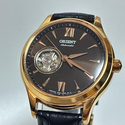 ORIENT Open Heart Gold Brown 518 Automatic Men's Watch — Japanese