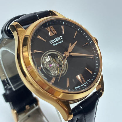 ORIENT Open Heart Gold Brown 518 Automatic Men's Watch — Japanese