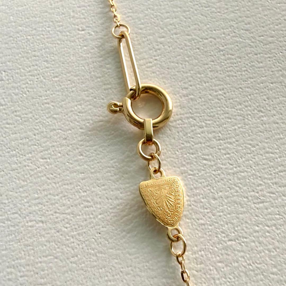 Agete necklace with three 0.15ct diamonds set in K18 gold on a 40cm chain