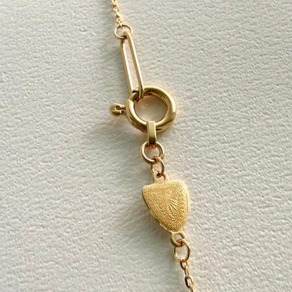Agete necklace with three 0.15ct diamonds set in K18 gold on a 40cm chain