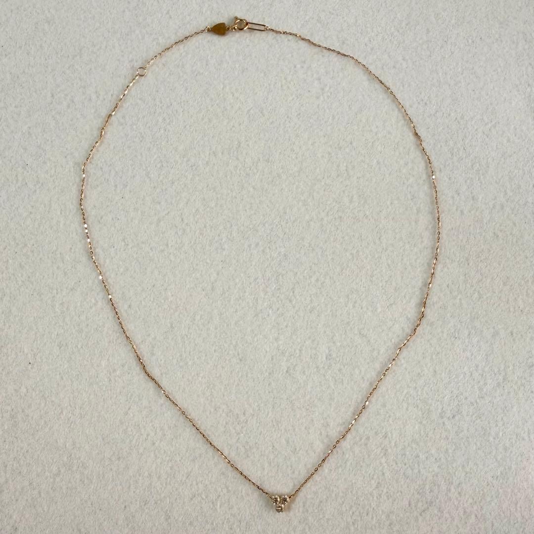 Agete necklace with three 0.15ct diamonds set in K18 gold on a 40cm chain