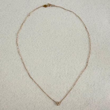 Agete necklace with three 0.15ct diamonds set in K18 gold on a 40cm chain