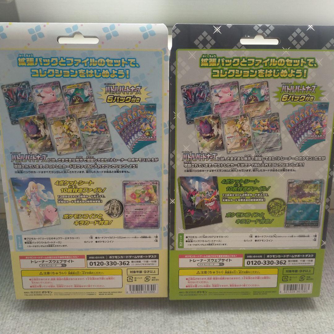 Pokemon Pokémon Card Collection File Set Leelee N 2-Set Pack — Japanese