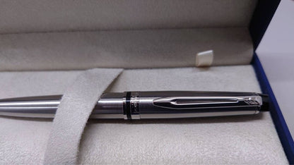 WATERMAN Expert Essential Metallic ballpoint pen made of metal, new condition, shown with guarantee document